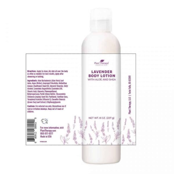 Lavender Body Lotion With Aloe And Shea 8oz Front Stretch 960x960