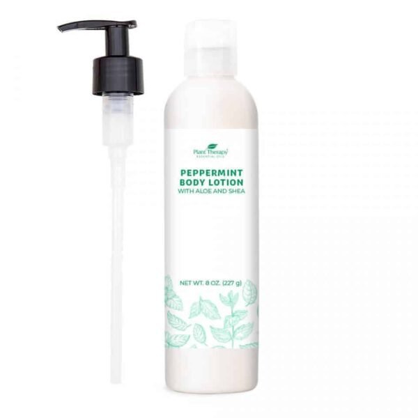 Peppermint Body Lotion With Aloe And Shea 8oz Front Pump 960x960