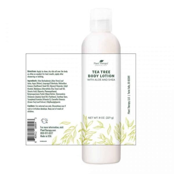 Tea Tree Body Lotion With Aloe And Shea 8oz Front Stretch 960x960