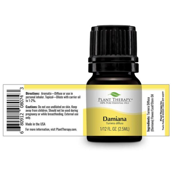 Plant Therapy Essential Oil Damiana 2 5 Ml Label