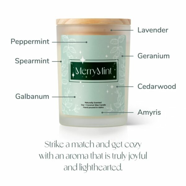 Merrymint Naturally Scented Candle 8oz 03